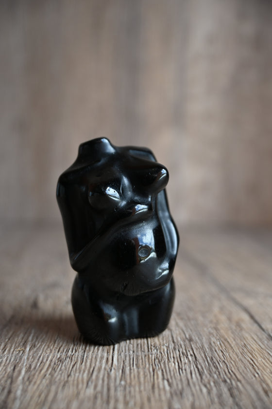 Black Obsidian Pregnancy Carving