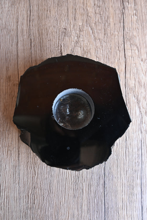 Black Obsidian Candle Holder