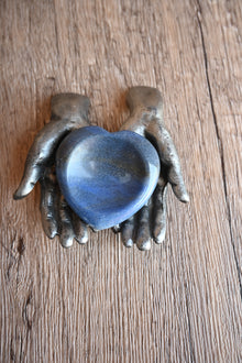 Blue Quartz Heart Thumb Stone