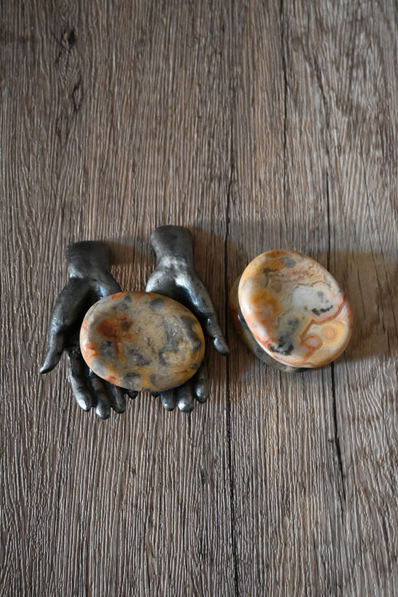 Crazy Lace Agate Thumb Stone
