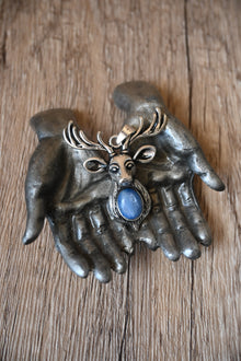  Blue Kyanite Moose Copper Pendant