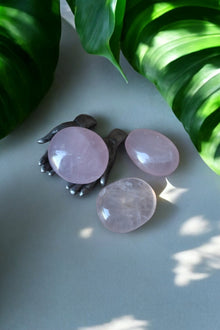  Rose Quartz Palm Stone