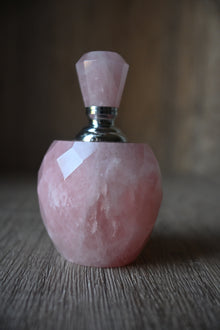  925 Sterling Silver Rose Quartz Perfume Bottle