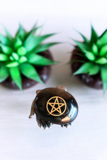  Black Obsidian Pentagram Pillowstone