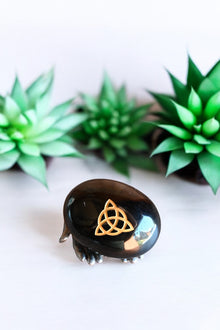  Black Obsidian Triquetra Pillowstone