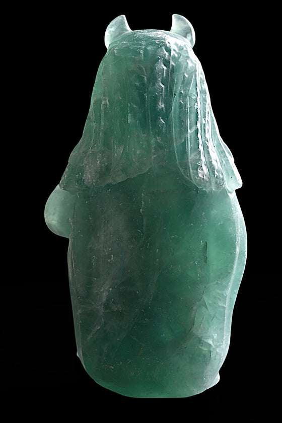 Green Fluorite Native Carving